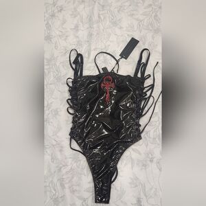 Dollskill Eternal Connections Vinyl Bodysuit M